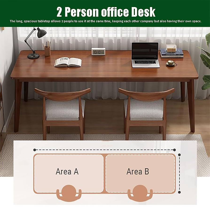 Amazon.com: SUZEPER Mid-Century Wood Long Desk Table,Extra